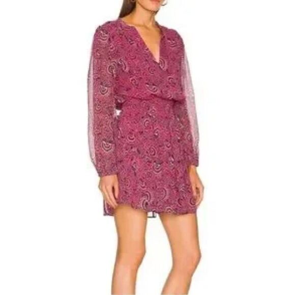 NWT ALC Sari Silk Mini Dress Pink Floral Size 2 Revolve - Picture 8 of 16